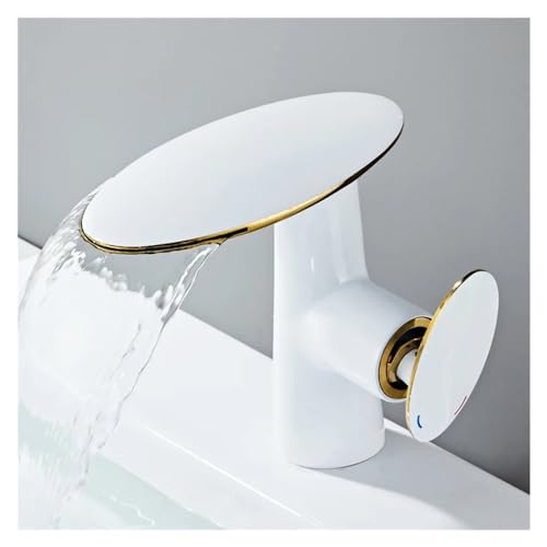 Robinet de lavabo cascade en cuivre anti-traces pour éliminer le calcaire visible