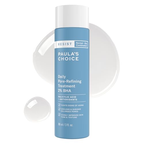 Paula's Choice RESIST Daily Pore Refining Treatment 2% BHA Exfoliant, Face Exfoliator with Salicylic Acid & Hyaluronic Acid, Liquid Exfoliant for Oily, Normal and Combination Skin, 3oz