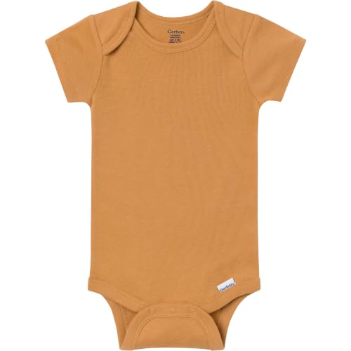 Image of Gerber Baby Boys & Girls 5-Pack Solid Onesies Bodysuits