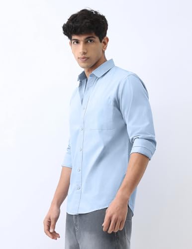 Image of Urbano Fashion Men's Cotton Full Sleeve Regular Fit Casual Solid Shirt