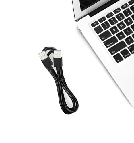 Image of USB 2.0 Male to Male Cable - Data Transfer for Hard Drive, Laptop, DVD Player, USB Hub, Monitor, Camera, Set Top Box (Black)