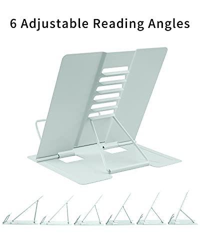 Msdada GX-MKLLSKTSJ-MACARON GREEN-MDUS1 Desk Book Stand Metal Reading Rest Book Holder Angle Adjustable Stand Document Holder Portable Sturdy Lightweight Bookstands-Textbooks Tablet Music Books Cook Recipe thumb #3