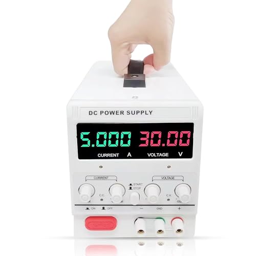 Image of DC Linear Power Supply 30V 5A Variable High Precision for DIY Electronics Repairing, Laboratory, Factories,Electroplating, and Research with Alligator Clip Leads