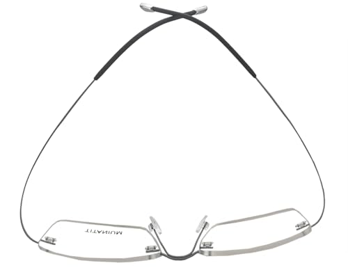 Image of Circleperson Rimless Titanium Eyeglass frames Men Hingeless Light weight 55-18-140