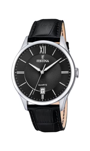 Festina Hommes Analogique Quartz Montre avec Bracelet en Cuir F20426/3