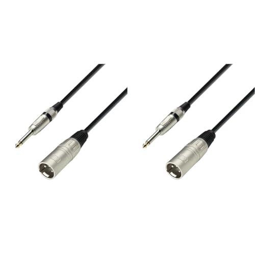 Adam Hall Cables 3 STAR MMP 0100 Mikrofonkabel XLR Female auf Klinke TS | 1 m (Packung mit 2)