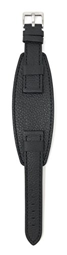 Leder Uhrenarmband 20mm, Motorradfahrer, Biker, Schwarz, rechteckige, auch verfügbar in braun