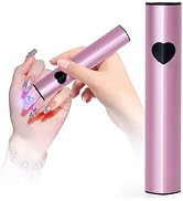 Linssy 10W Handheld UV Light for Gel Nails Mini Nail Lamp with USB Rechargeable Flash Cure Lamp N...