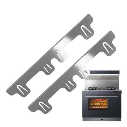 para costuras de estufas - Cubierta para costuras laterales para mostrador de horno de cocina de 2 piezas | Protector resistente al calor de acero inoxidable para estufa y mostrador, relleno