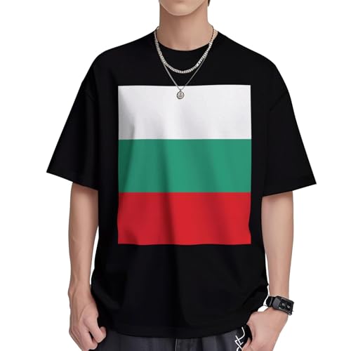 T-shirt drapeau bulgare en coton doux pour femme et homme