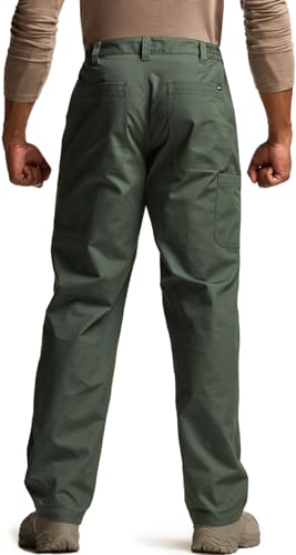 Image of CQR Men's Quick Dry Work Pants, Water Resistant Outdoor Tactical Pants, Lightweight Stretch Cargo Hiking Pants