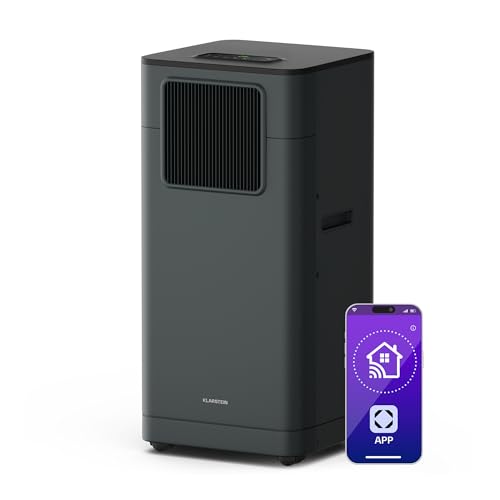 Klarstein Breeze Box 9K Aire Acondicionado Portátil   9,000 BTU, Hasta 32 m², Control por App & Voz, 3 en 1: Frío, Deshumidifica & Ventila, Eficiencia Energética A, Incluye Kit de Ventana