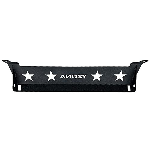 Yzona Steel Front Skid Plate Bumper Cover Texured Black Compatible With Jeep Wrangler Jk 2007-2018 (Not Suitable For Original Factory Bumpers) #TOP4