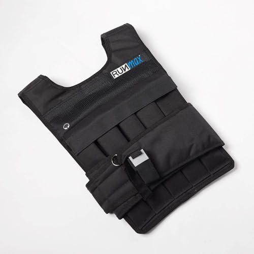 RUNMax Weighted Vest, 6lb/8lb/10lb/12lb/16lb/20lb/40lb/50lb/60lb/50lb/60lb/80lb/100lb/120lb/150lb Weight Vest for Workout, Strength Training, Running, Fitness, Muscle Building, Weight Loss, Weightlifting by RUNmax - Used condition - US$253.93