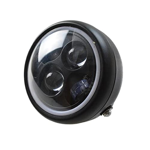 Phare de projection de LED de moto 6.5 pouces blanc avec anneau d'ange