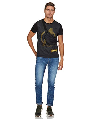 Image of Marvel Avengers by Wear Your Mind Men's Printed Regular fit T-Shirt (MMA0096P.2 2XL)