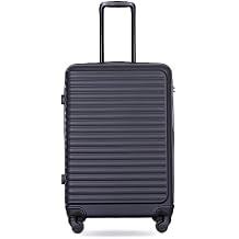Travelhouse suitcases set 3-Piece Hardshell Luggage Set with Spinner Wheels & TSA Locks PP suitcases luggage Black, Carry-On 20-Inch