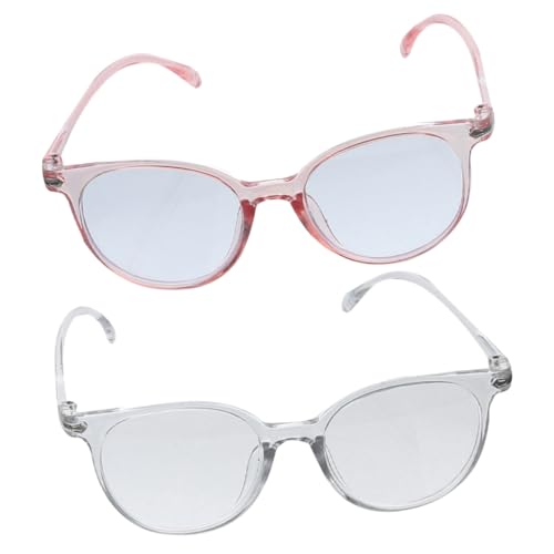 TOPPERFUN 2 piezas Gafas Reflejo Luz Azul para Mujer Unidades Transparente Ligera y Cómoda Protección Visual Diaria