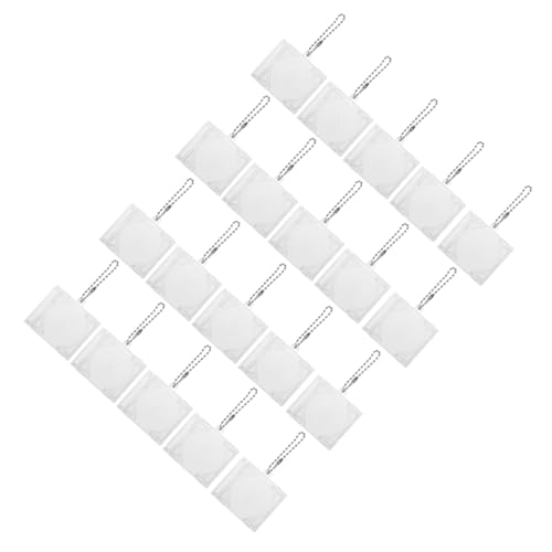 ORFOFE 20 Pièces Porte-clés Mini CD Transparent en Abs Léger avec Pendentif Boîtier pour Décoration Polyvalente, pour Paquet à Main et Créations DIY
