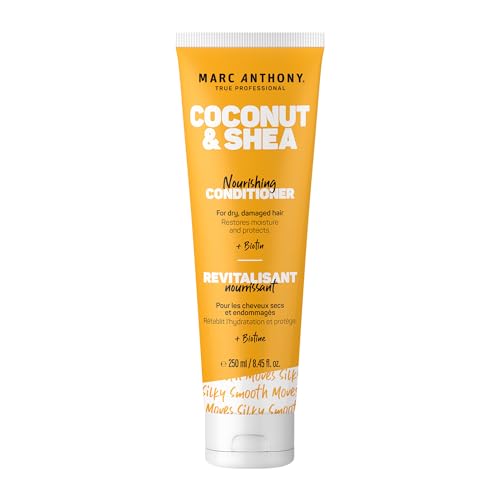 Marc Anthony Strengthening Conditioner, Grow Long - Anti-Frizz, Anti-Breakage & Nourishing Formula For Split Ends, & Hair Growth - Biotin, Vitamin E, Caffeine & Ginseng for Dry & Damaged Hair 8.4 fl oz