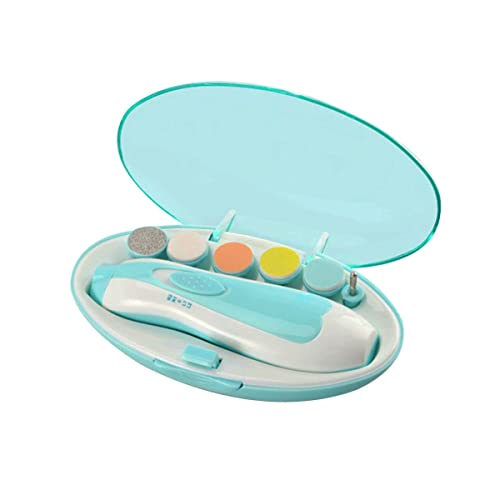 Lixa Aparador Para Unhas de Bebês Recém Nascido Cortador Elétrico Kit Com 6 Cabeças Coloridas Segura