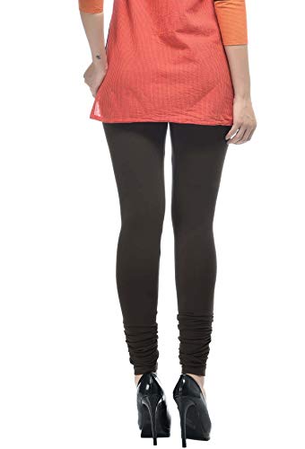 Image of Frenchtrendz Women's Cotton Spandex Stretchable Mid Rise Slim Fit Churidar Leggings Pull On