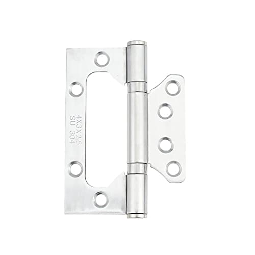 Charnière de porte 180 degrés 4 pouces en inox argenté pour meuble