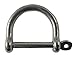 Stainless Steel 316 Wide D Shackle 3/16" (5mm) Marine Grade