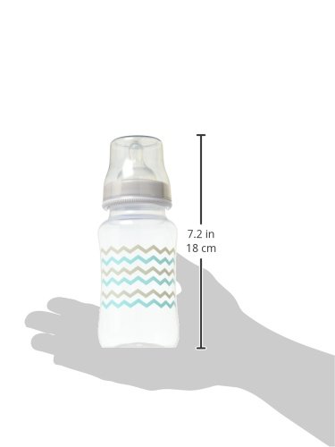 Cribmates 2 Piece Wide Bottle Elephant Zigzag, Teal/Grey