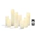 Slim Flameless Pillar Candles Set - Warm White LED Lights, Smooth Wax Finish, Assorted Sizes, Remote and Batteries Included - Set of 8