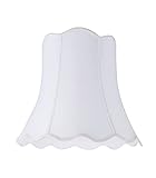 Aspen Creative 34001 Transitional Scallop Bell Shape Spider Construction Lamp Shade in White, 16' wide (10' x 16' x 15')