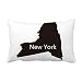 DIYthinker New York Stati Uniti Mappa Silhouette Gettare lombare del cuscino Inserire Cuscino casa Divano Decor regalo
