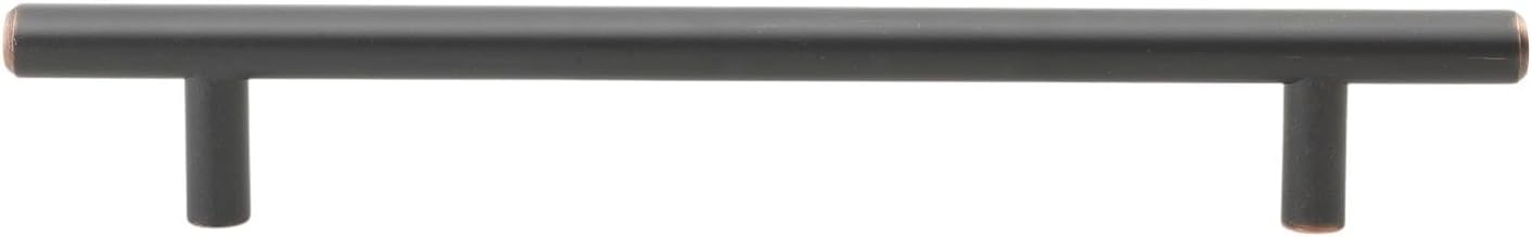 GlideRite 6-5/16 in. 160mm Center to Center Solid Cabinet Bar Pull Long Handle, Oil Rubbed Bronze, 5003-160