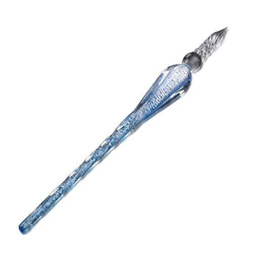 Koolemon High Borosilicate Crystal Glass Dip Pen Glass Signature Pen Business Present W/Free Gift Pen Rest