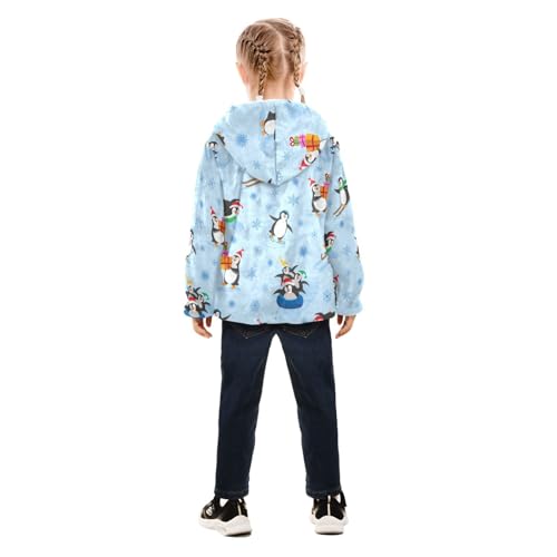 OTVEE Winter Penguins Snowflakes Kids Hoodie Jacket Fall Spring Full Zip Warm Outwear Coat4