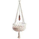 Katzenschaukel, 49 Zoll hängendes Katzenbett mit Baumwollmatte, Katzenhängematte im Boho-Stil mit Quaste, platzsparendes Katzenhängemattenbett zum Schlafen, Spielen und Faulenzen, Katzenhängematt
