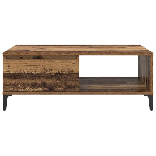 Table basse design industriel bois ancien et cadre métal de qualité Mangloder - 7