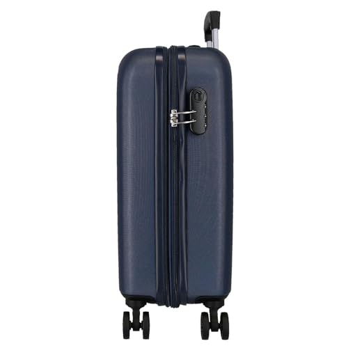 Roll Road Camboya Maleta de Cabina Azul 40x55x20 cms Rígida ABS Cierre de combinación Lateral 37L 2,78 kgs 4 Ruedas Dobles Equipaje Mano