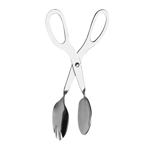 LIFKOME Pinzas para Servir Ensalada de Acero Inoxidable Clip de Comida para Buffet Pan y Catering Mango Ergonómico Portátil y Duradero para Cocina y Eventos