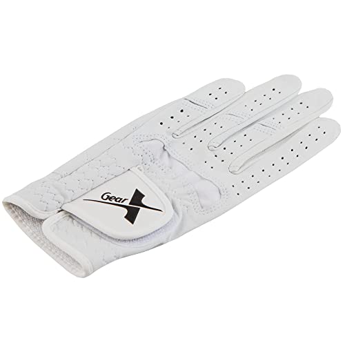 Gearx Women's All Sheep Skin Golf Gloves, White (Small(18), Ambidextrous) #TOP2