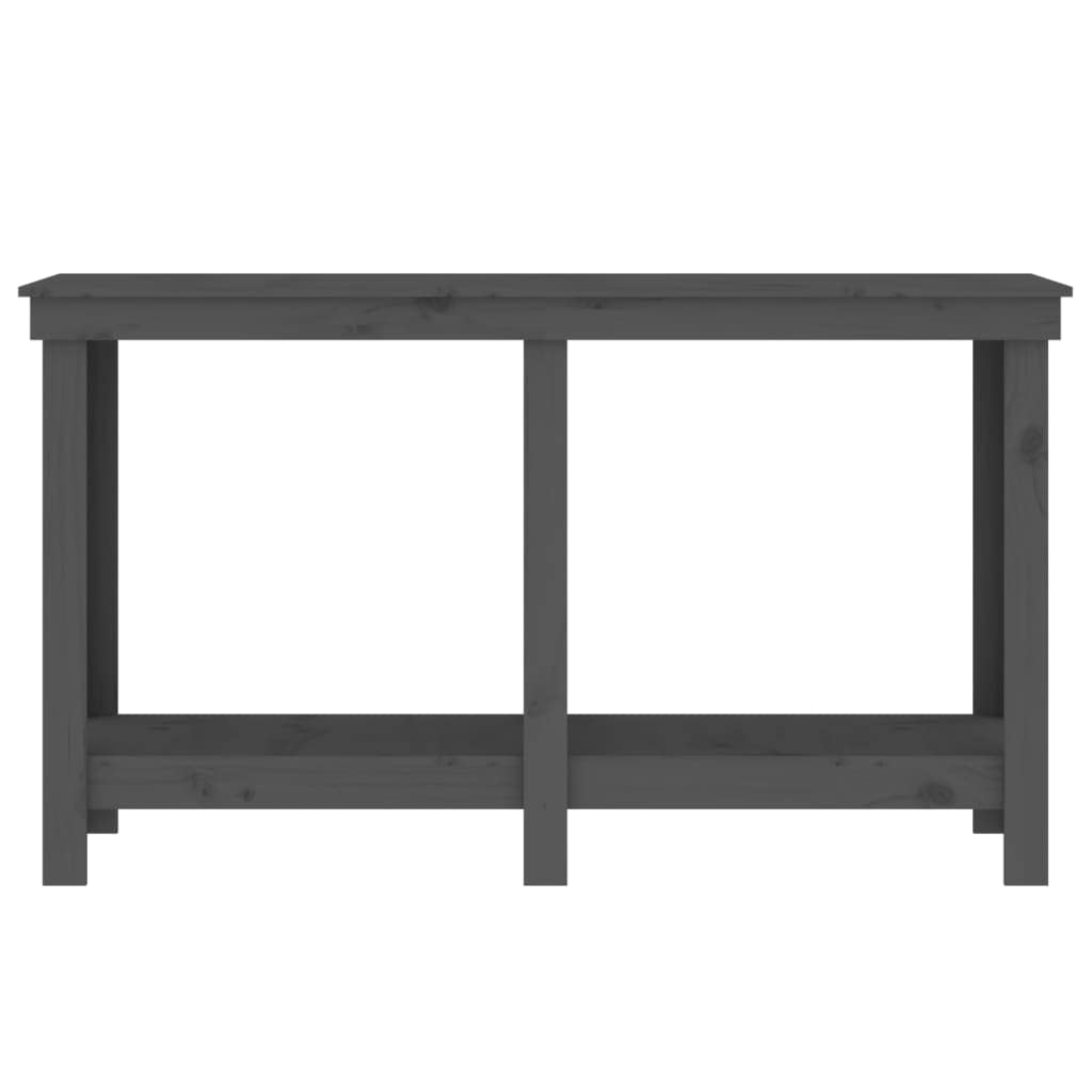 Genérico Banco de Trabajo de Madera Maciza de Pino Gris 140x50x80 cm,Bricolaje,Accesorios de Bricolaje,Organización y Almacenamiento de Herramientas,Mesas de Trabajo,822508