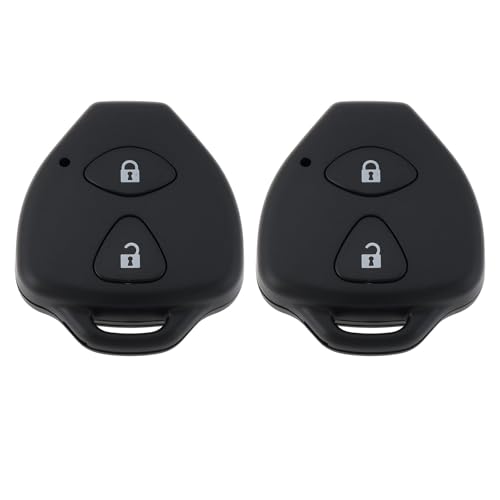 The Lord of the Tools Lot de 2pcs Coque de Clé Télécommande 2 Boutons Compatible avec Toyota Avensis Yaris Auris RAV4 Hilux IQ