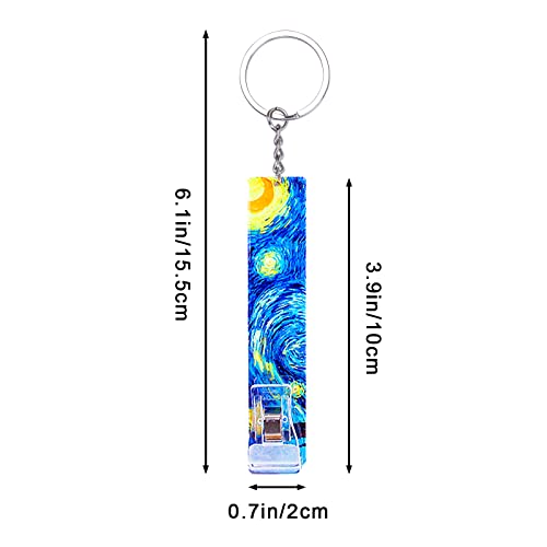 Image of 3PCS Credit Card Puller, Cute Debit Bank Card Grabber for Long Nails ATM Keychain Women with Plastic Clip
