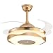 LCJQ Ventilateurs de Plafond à LED Invisibles minimalistes avec lumière, Lampe de Ventilateur de plafonniers de créativité pour Le Salon de Restaurant à la Maison