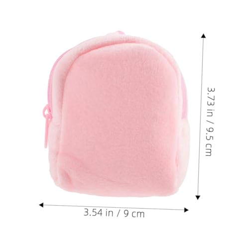 Cute Plush Purse for Little Portable Candy Color Plush Pouch with Keyring Soft Lightweight Plush Bag for Stylish Unique Coin Holder for Travel and Outdoor Use3