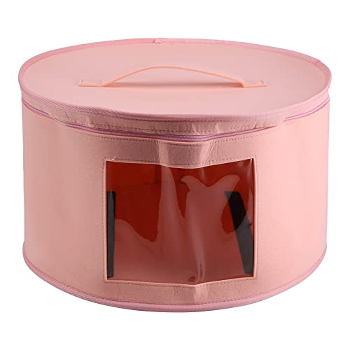 Lizusidtsy Hat Box Organizer Round Travel Hat Boxes Foldable Hat Storage Bag with Dustproof Lid Large Hat Storage Box Hat Boxes C