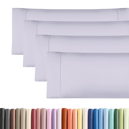 Body Pillow Cases - 4 Pack Pillowcase Covers - 20" x 54" (Light Lavender)