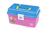 Paw Patrol Youth Tackle Box, Removeable Tray, Easy snap Lock - Pink and Turquoise