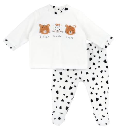 Chicco Coprifasce E Ghettina In Ciniglia, Pigiamino per bambino e neonato Unisex - Bimbi 0-24, Bianco (4), 3 mesi