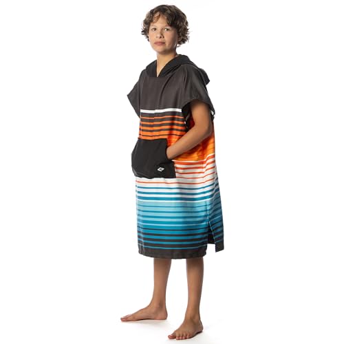 Image of Flow Changing Poncho for Kids - Microfiber Hooded Swim Towel Poncho for Boys & Girls, Perfect for Beach, Pool, or Swim - Quick Dry, Absorbent, Light Weight, and Easy to Pack (Sunset Drift, Small)